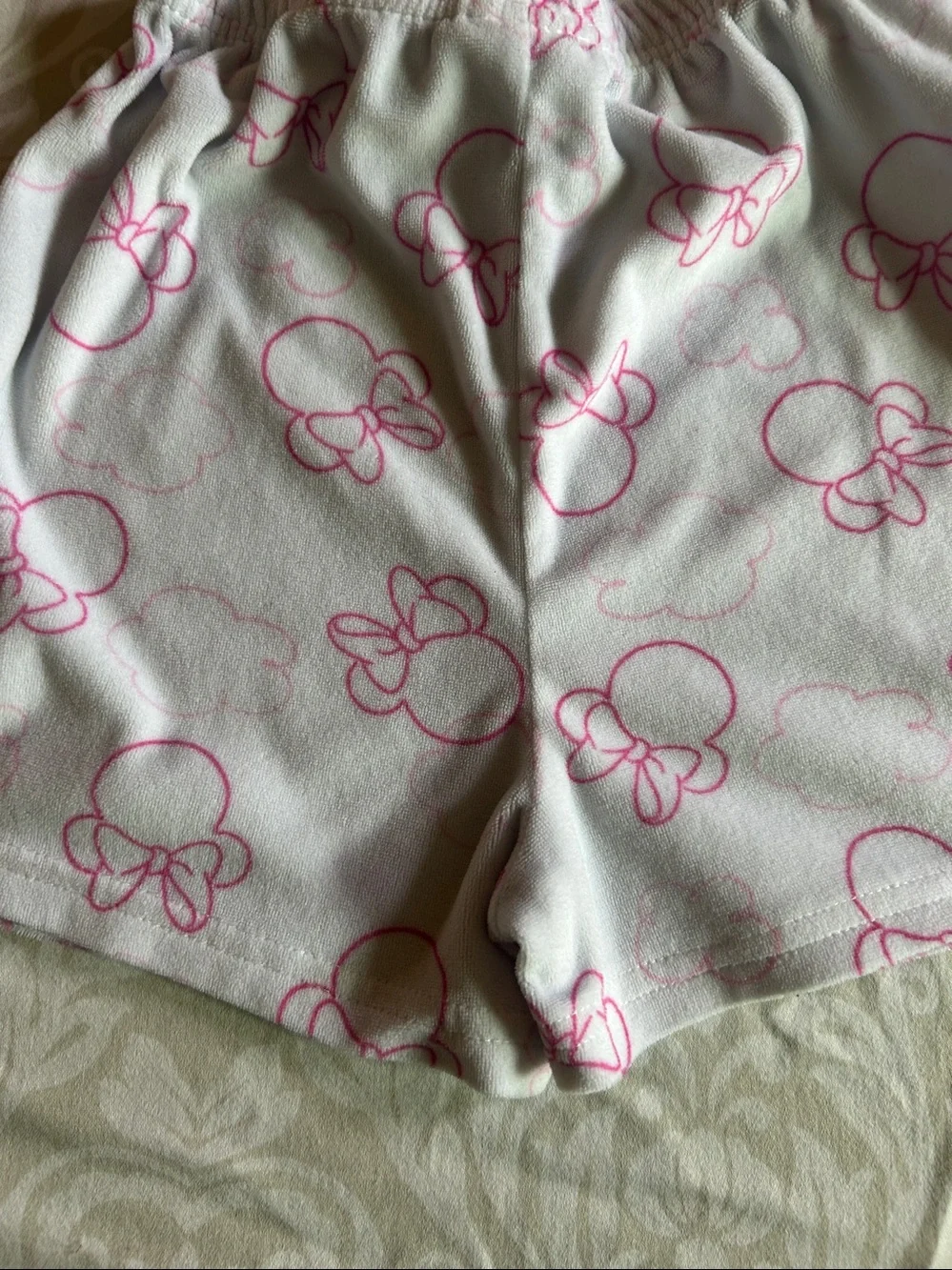Disney Pink and White Minnie Mouse Pajama Set
